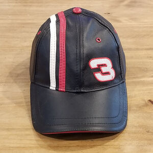 Vintage Dale Earnhardt Hat Leather Strap Back 90s NASCAR Racing Velocity